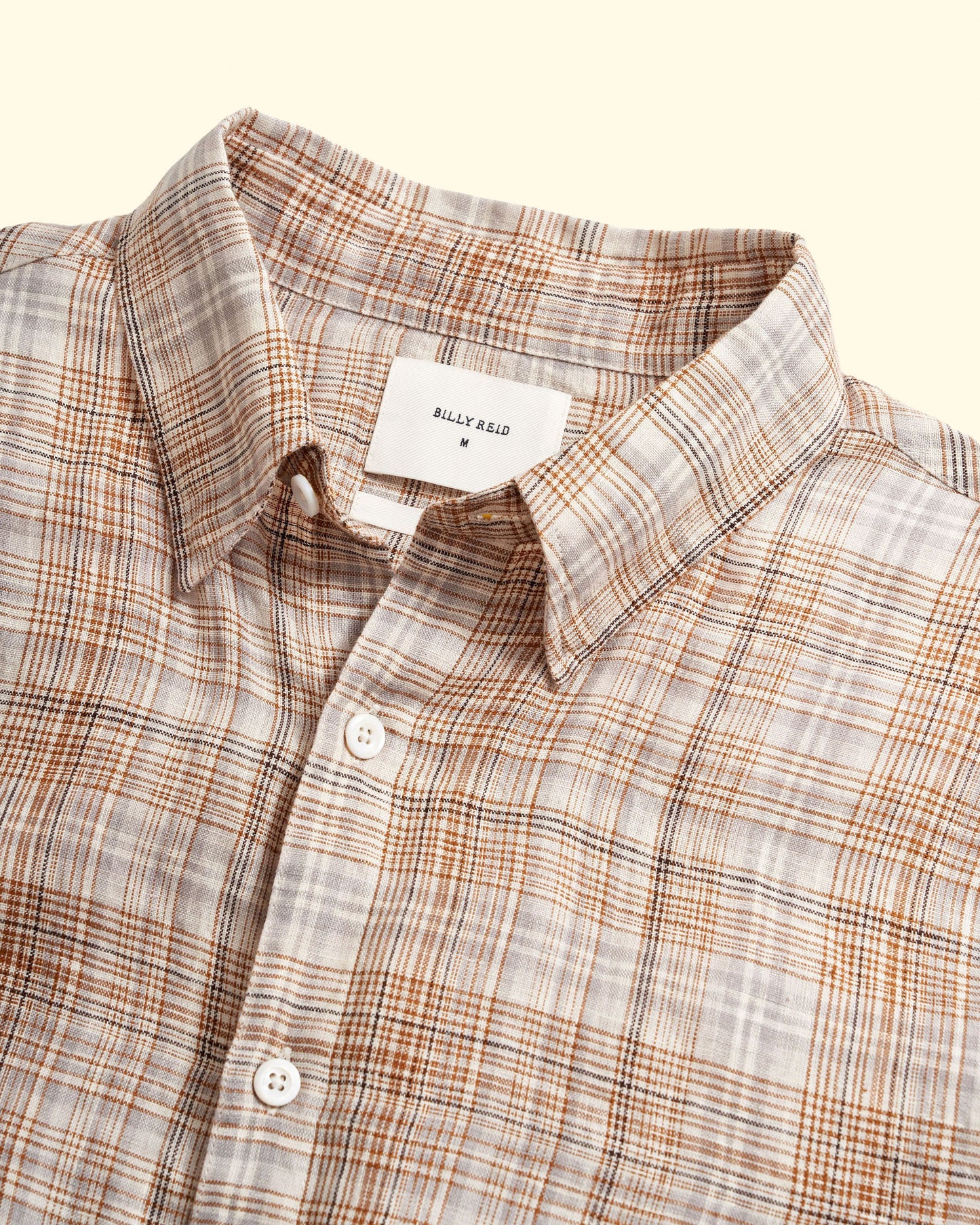 Linen Plaid Wilson Shirt | British Khaki