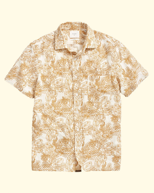 Short Sleeve Textural Pine Treme Block Shirt | Tinted White/Multi