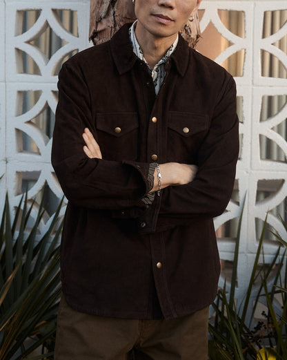 Savoy Suede Workshirt | Chocolate