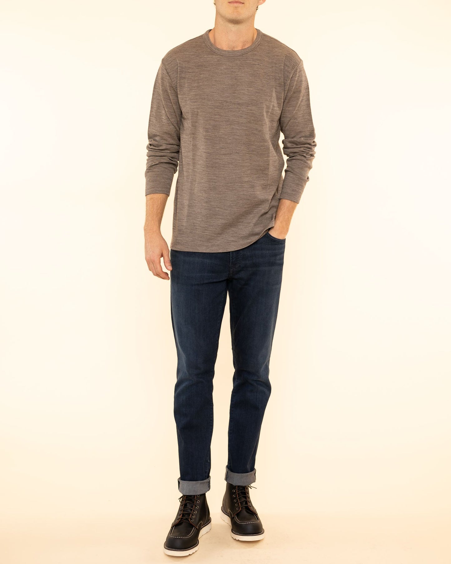 Long Sleeve Wool | Light Taupe